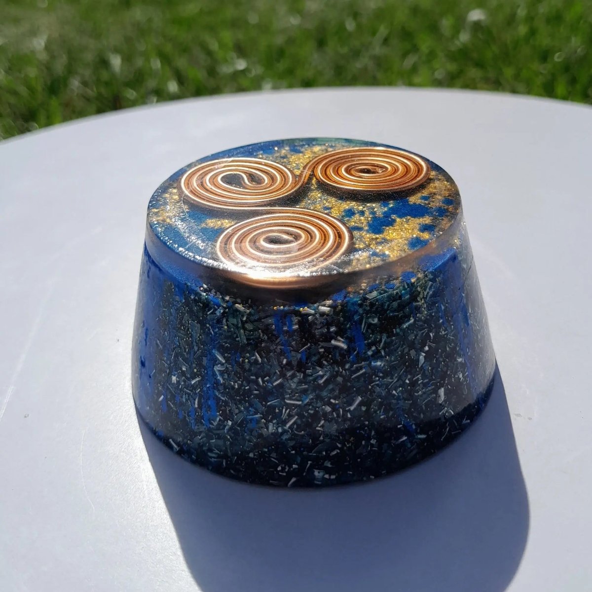 Orgonita Azul Triskel Celta - Mundo Orgon