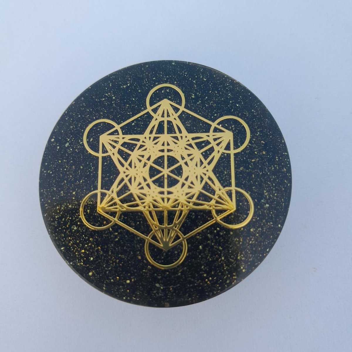 Orgonita de Bolsillo Metatron con Shunguita - Mundo Orgon