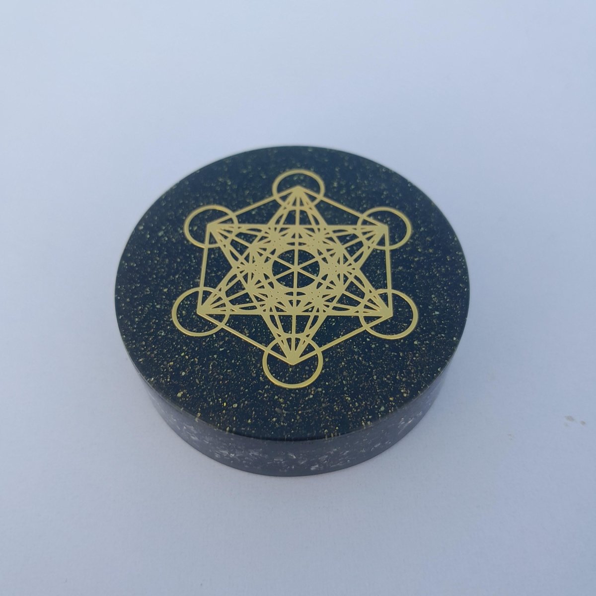 Orgonita de Bolsillo Metatron con Shunguita - Mundo Orgon