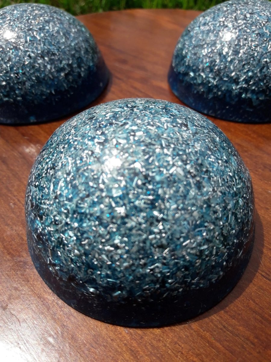 Orgonita Semiesfera Azul - Mundo Orgon