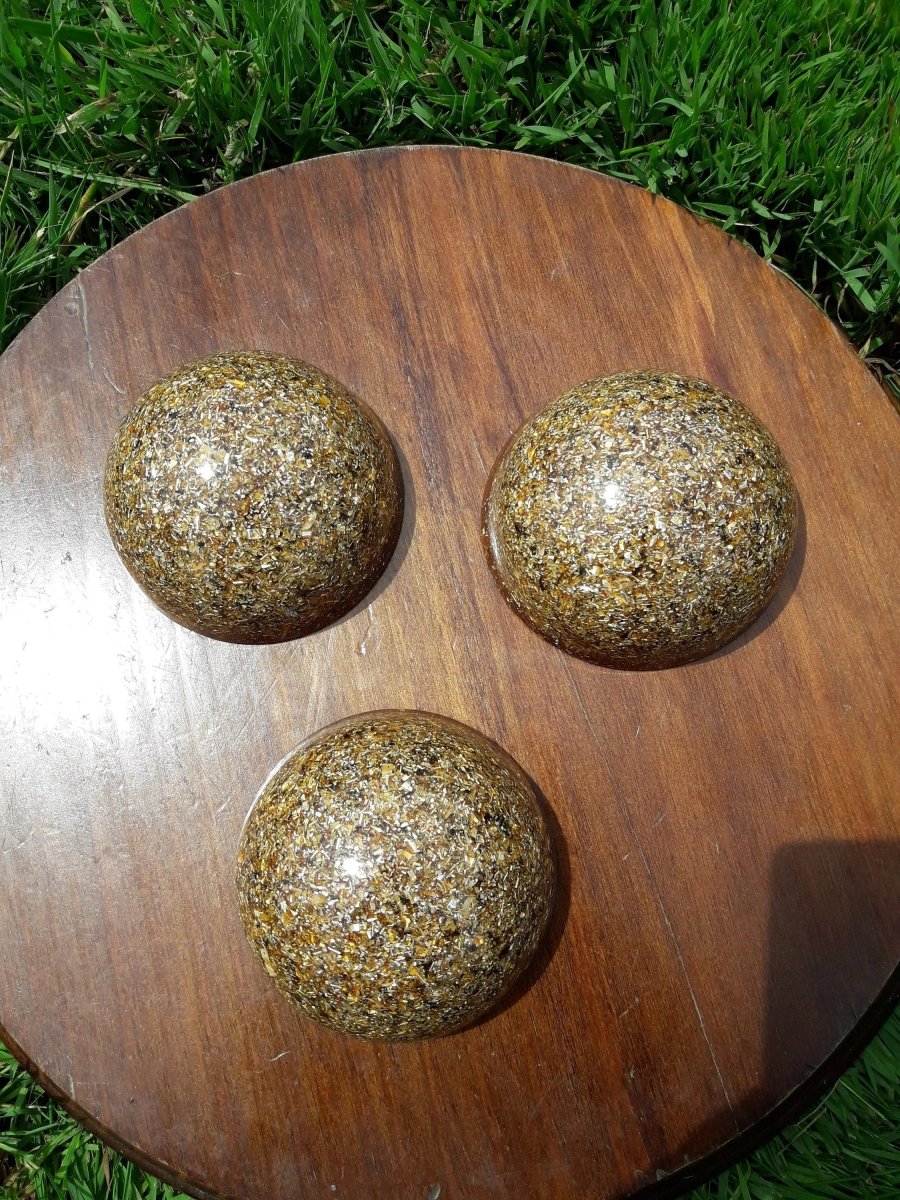 Orgonita Semiesfera Color Caramelo - Mundo Orgon