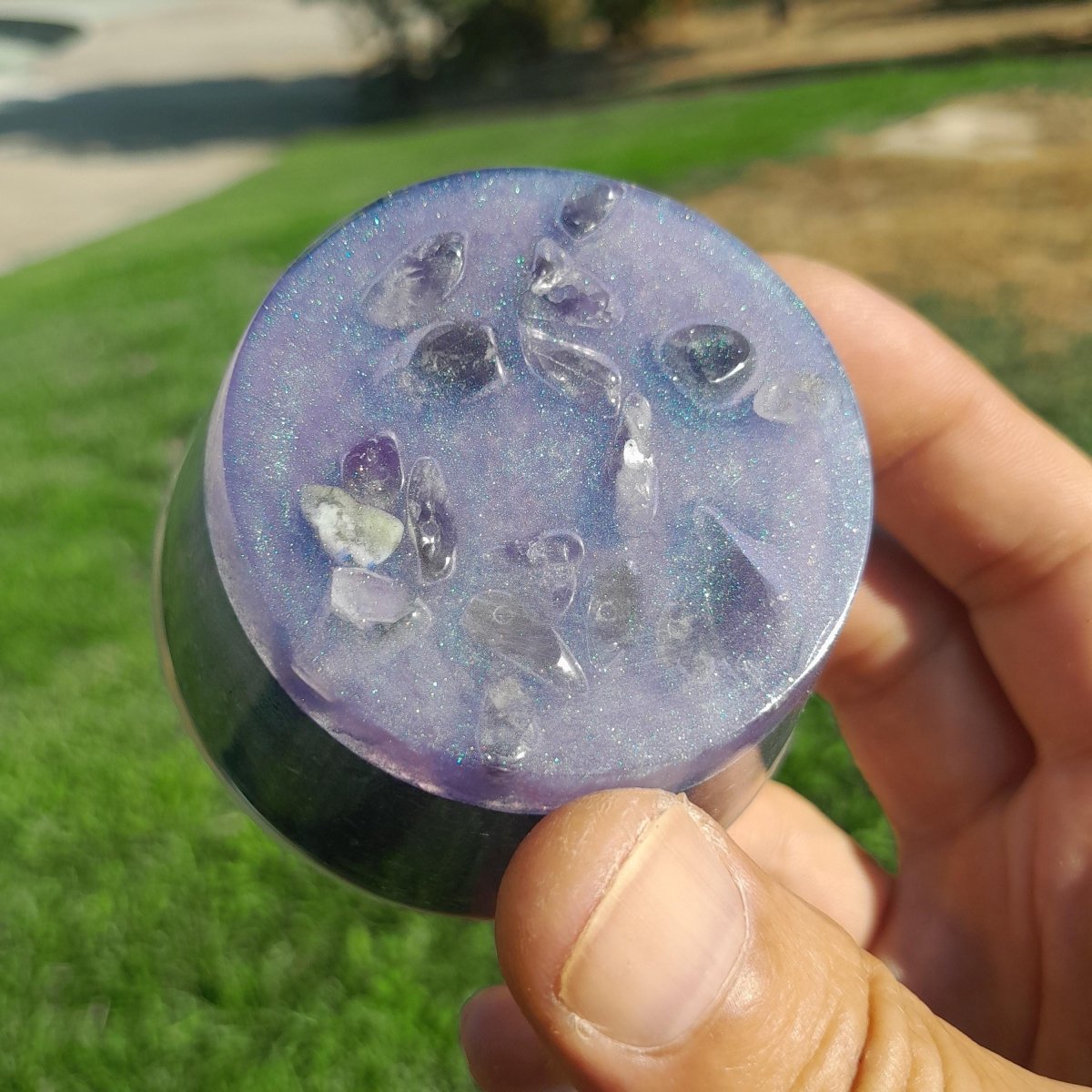 Orgonita Violeta con Chips de Amatista - Edición Especial - Mundo Orgon