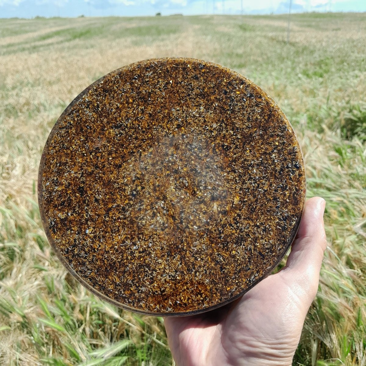 Plato de Carga de Orgón Flor de la vida - Generador Energético - Mundo Orgon