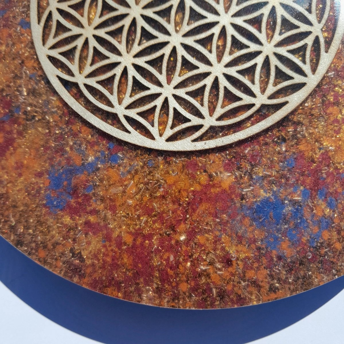 Plato de Carga de Orgón Flor de la vida - Generador Energético - Mundo Orgon