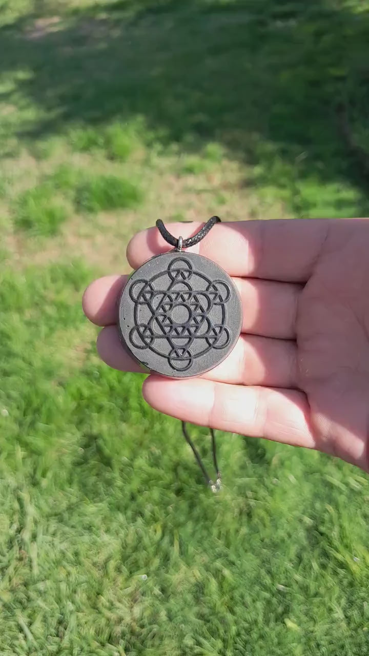 Colgante Orgonita Metatron- Protección 5G- Orgone Necklace- Amuleto Energético Hecho a Mano
