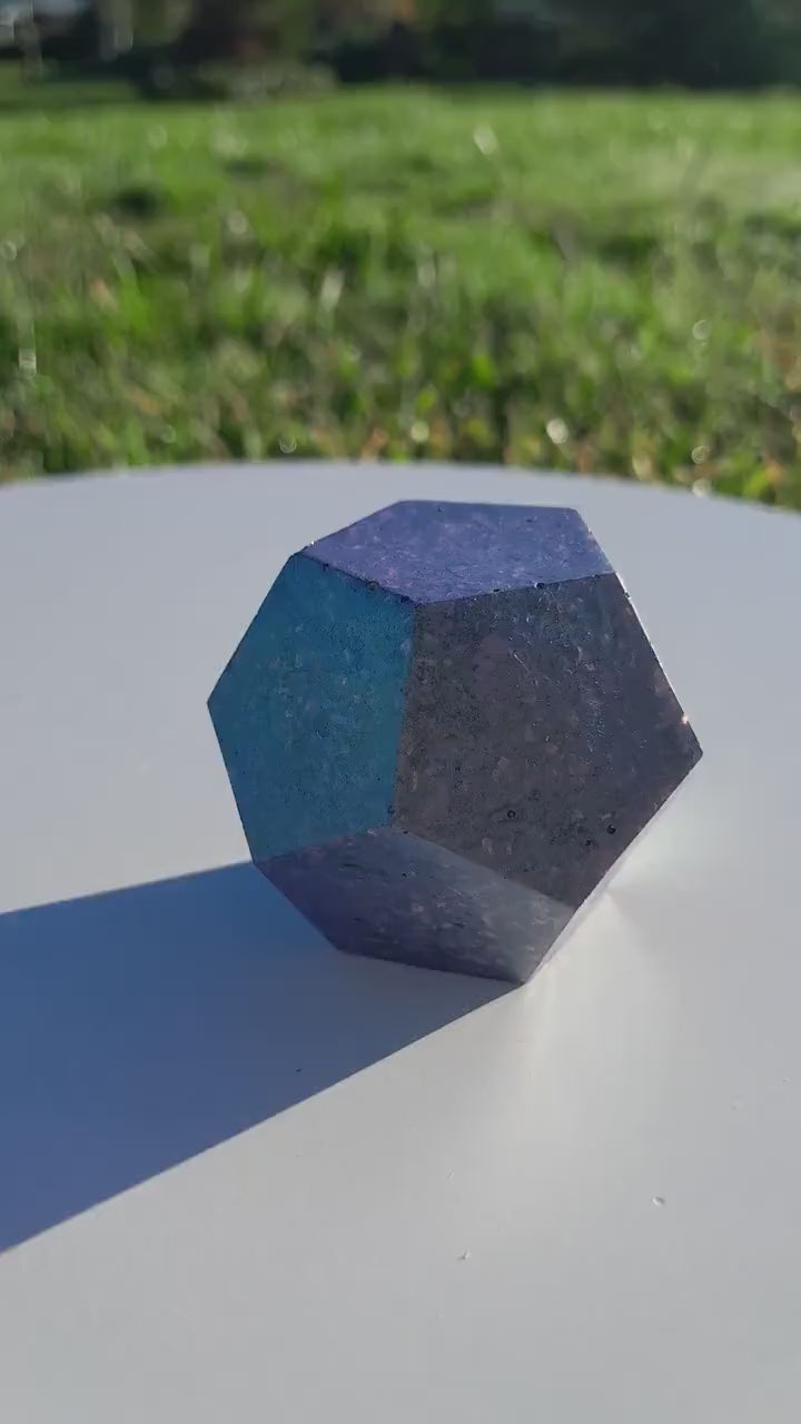 Mini Dodecaedro Orgonita Violeta-  Protector Ondas Electromagnéticas y 5G- Armonizador Energía