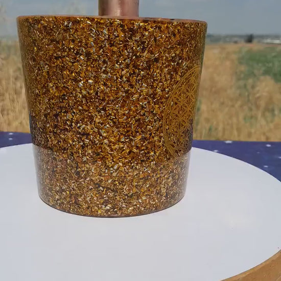 Cloudbuster Flor de la Vida Marrón- Towerbuster- Orgone Energy