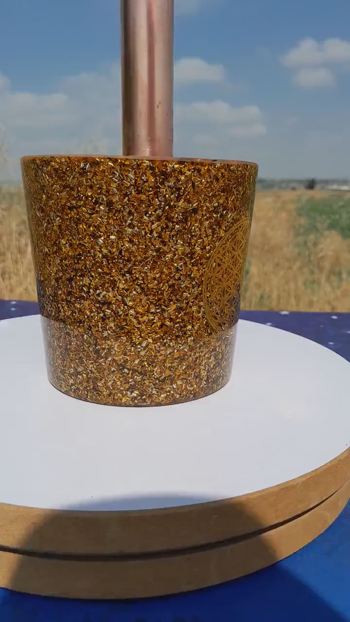 Cloudbuster Flor de la Vida Marrón- Towerbuster- Orgone Energy