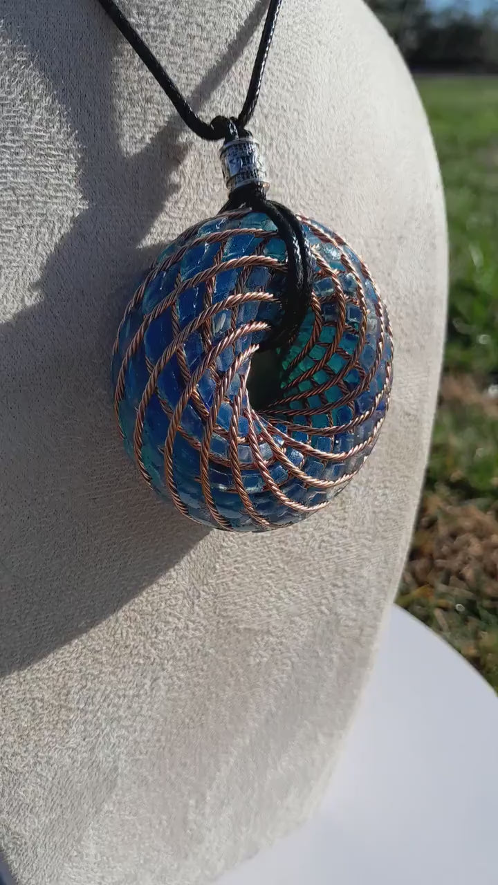 Bobina Torus de Rodin Chips de Lapislázuli- Generador de Ondas de Vórtice