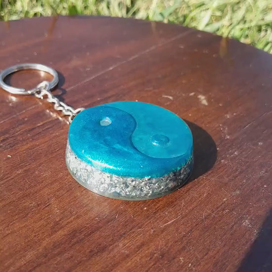 Llavero Orgonita Yin Yang - Protector 5G EMF- Amuleto Espiritual Energético