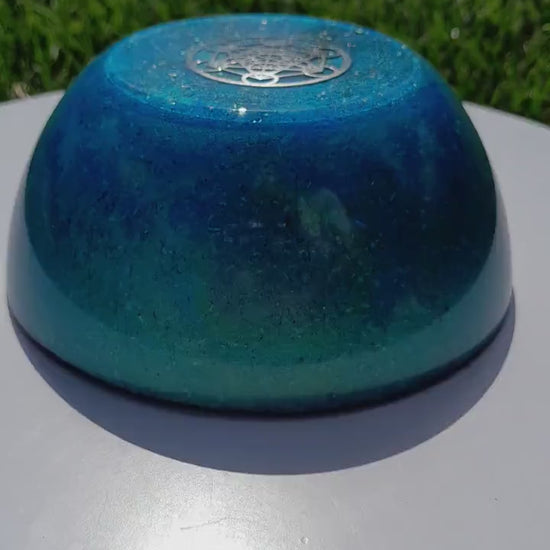 Orgonita Semiesfera Metatron Azul - Protector 5G EMF y Transmutador de Energía