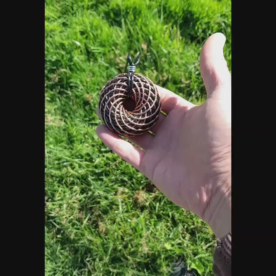Bobina Torus de Rodin con Shungita- 62mm- Generador de Ondas de Vórtice