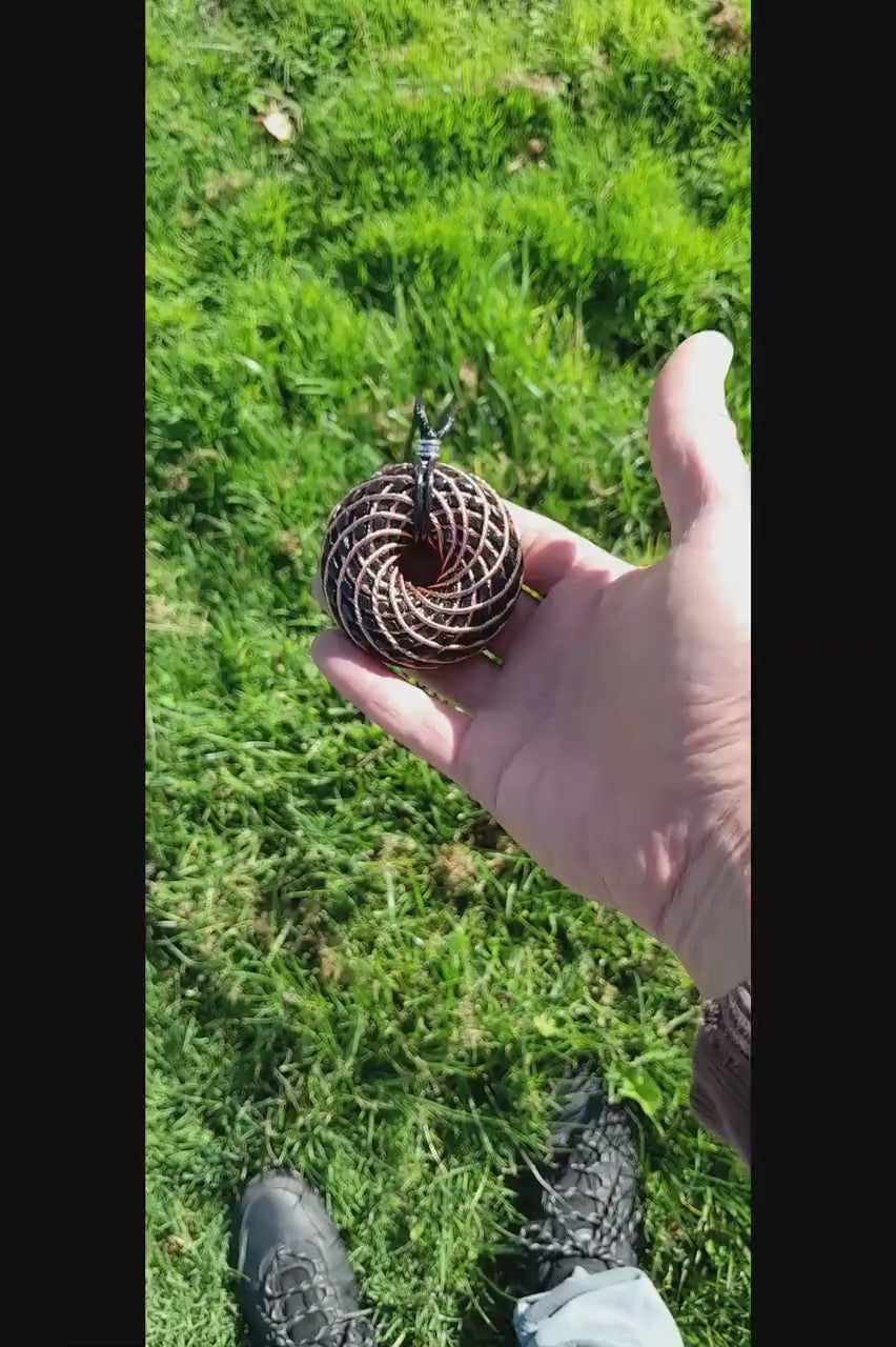 Bobina Torus de Rodin con Shungita- 62mm- Generador de Ondas de Vórtice