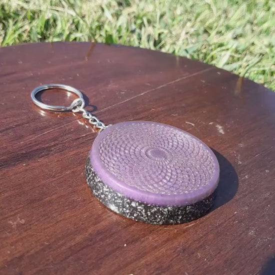 Llavero Orgonita Torus con Shunguita - Protector Energético 5G, Amuleto Espiritual Energético