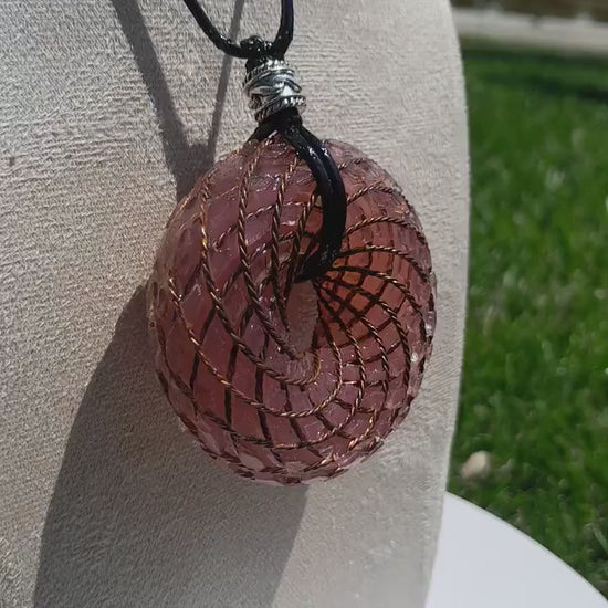 Bobina Rodin- Generador de Ondas de Vórtice- Energía Toroidal | Protección EMF | Joyería Energética Hecha a Mano