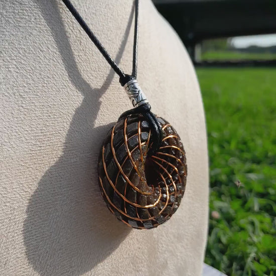 Bobina Torus Rodin Azul con Shungit- 50mm- Generador de Ondas de Vórtice