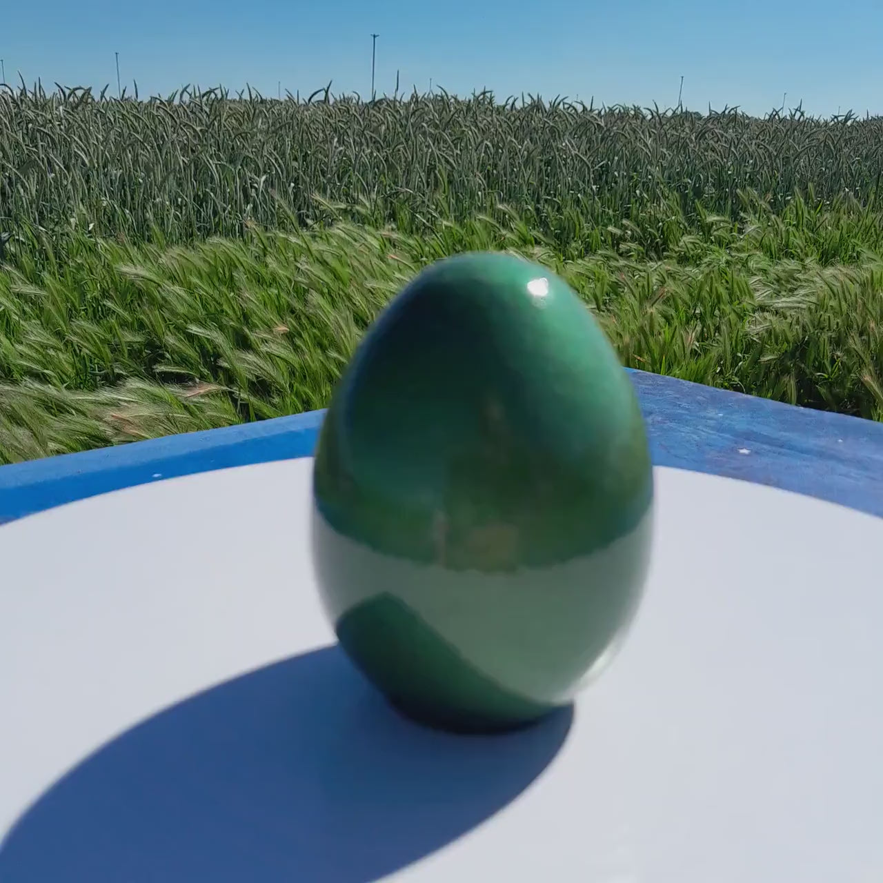 Huevo Orgonita Verde Oliva- Transmutador de Energías- Protección 5G- Orgone Energy