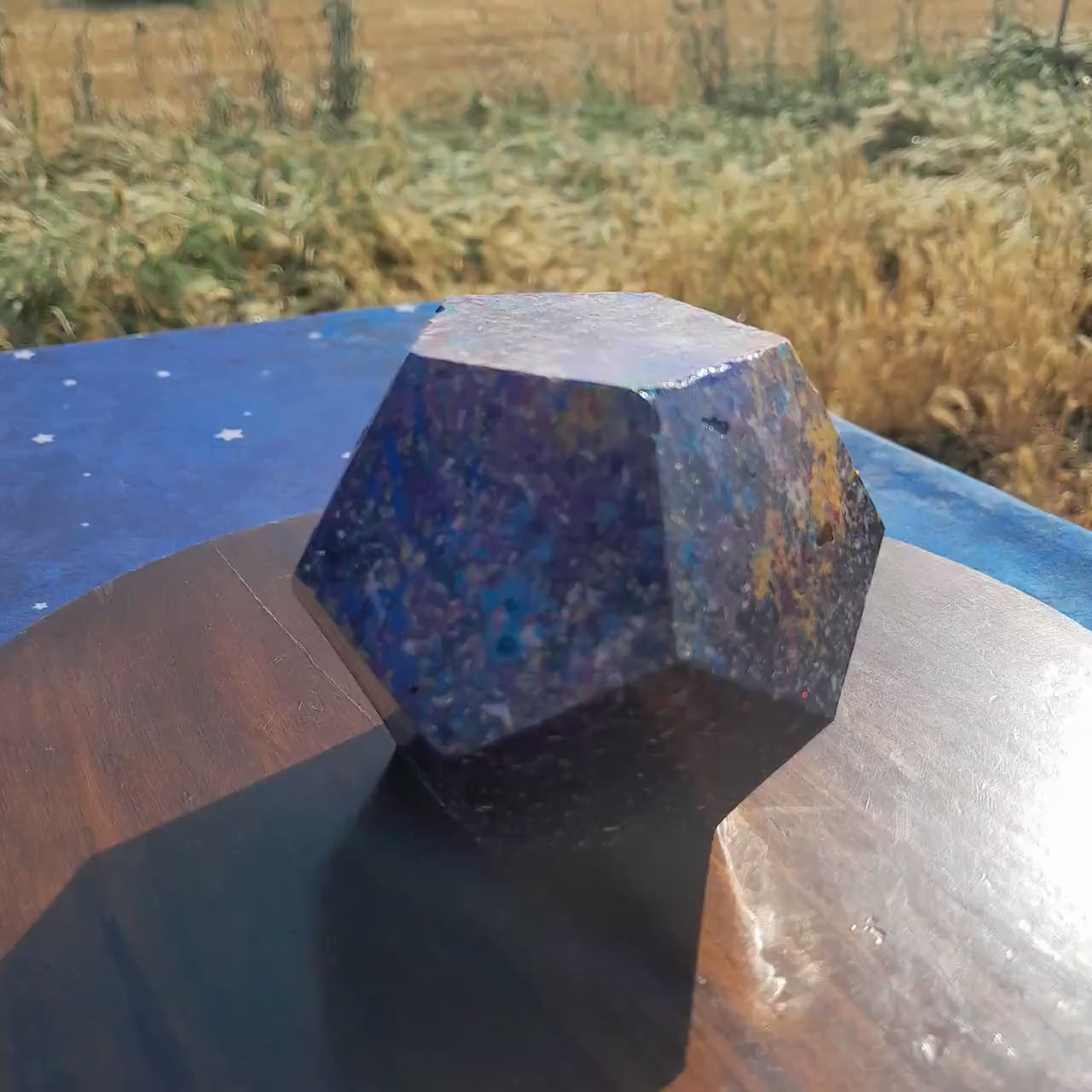 Dodecaedro de Orgonita Multicolor con Shunguita- Orgone Energy